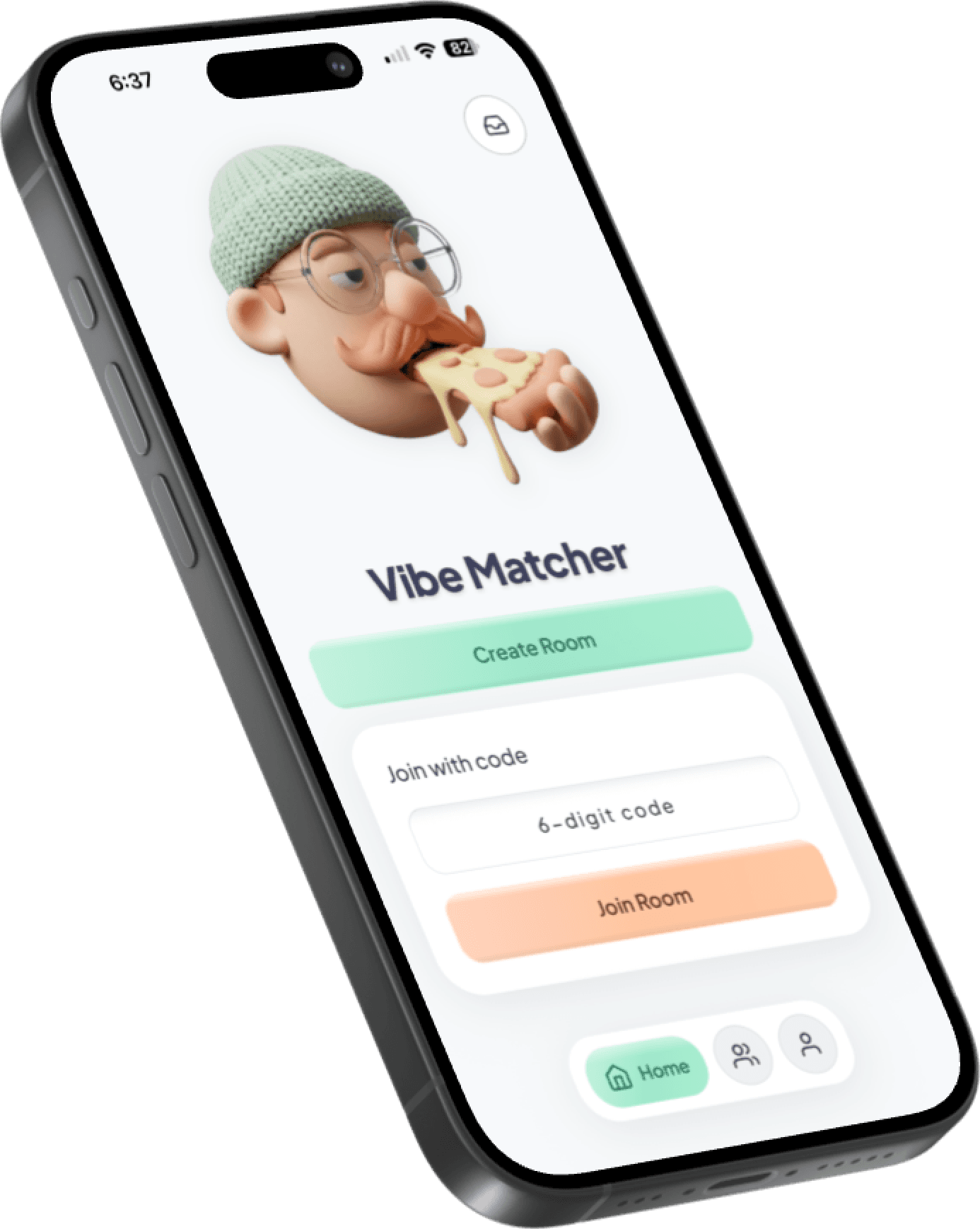 VibeMatcher app on a phone